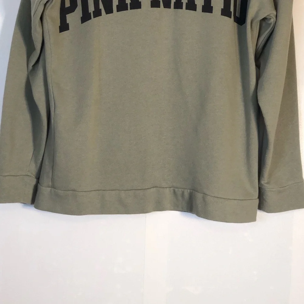 Victoria's Secret Pink Nation Campus Crew Mesh V-Neck Sweatshirt - Picture 7 of 14